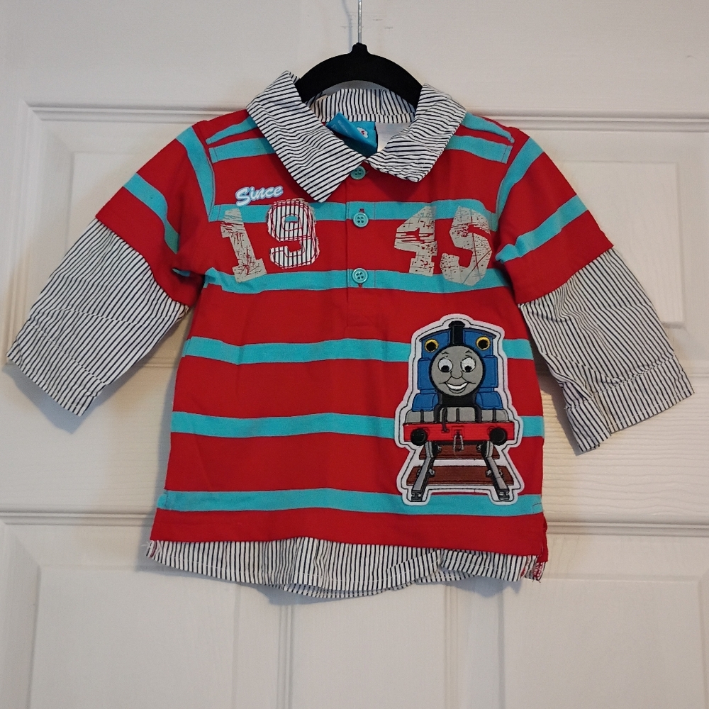 Vintage Y2K Thomas The Train Long Sleeve Shirt Size 12M